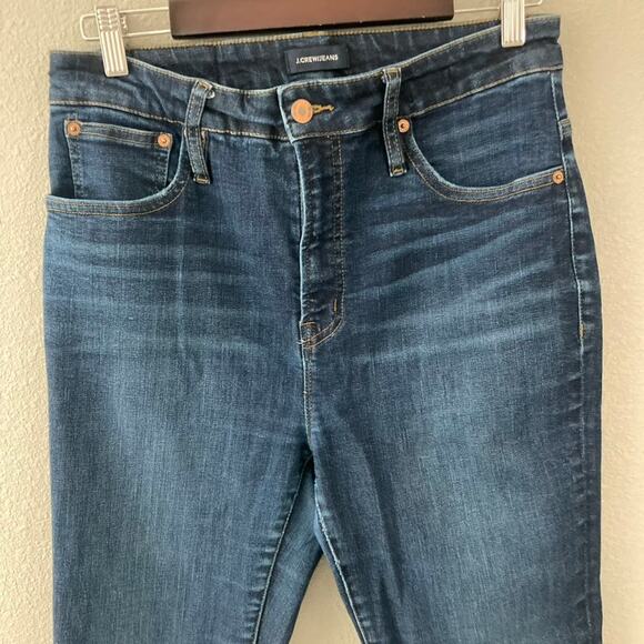 J. Crew Dark Wash Curvy Toothpick Raw Hem Jeans - Denim - 30 - Picture 3 of 12